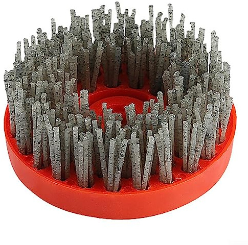 Reinigungsbürste für Winkelschleifer, 10,2 cm, runde Schleifbürste, Antike Bürste für Stein und Granit, M10, 36#