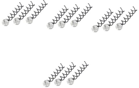 minkissy 12 Pcs Spiral Hair Bun Pin Bun Brooch Spiral Bun Pin Screw Hair Pins Diy Hair Style Pins Hair Jewels for Women Pins for Hair Bobby Hair Pin Corkscrew Hair U-clip Bride Metal Korean