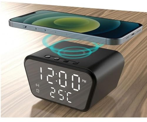 Rebeltec Wecker mit QI 10W Wireless Ladegerät