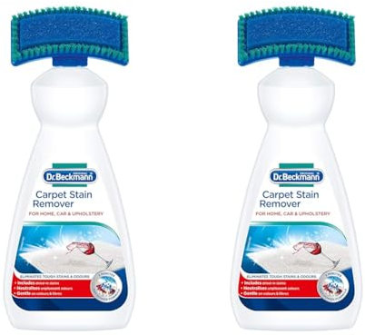 Dr. Beckmann Carpet Stain Remover | Removes new and dried-in stains | includes applicator brush (650 ml) (Pack of 2)