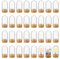 PATIKIL Mini Cloche en Verre, 32 Pièces Cloche Bell Jar de 15ml avec Base en Liège 1,97 x 1,18 Bocaux Décoratifs en Forme de Dôme pour le Stockage de Fleurs, Maison, Fête, Mariage