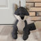 Marco Paul Dark Grey Fox Door Stop, Cute Animal Weighted Heavy Duty Child Safe Fabric Doorstop Stuffed Animal Door Stopper Floor Decorative Door Stops for Home Office