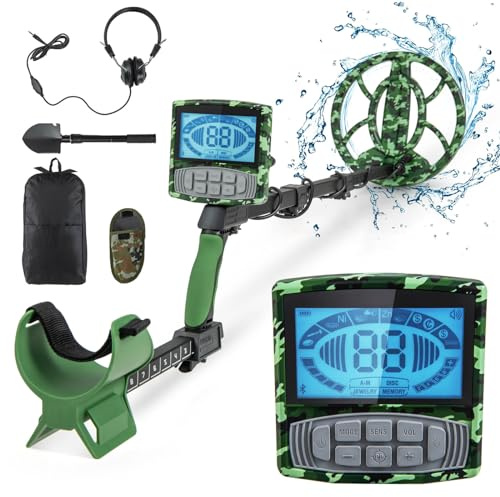COSTWAY Metalldetektor Profi, Leicht Gold Detektor mit 5 Modi, verstellbarem Schaft & LCD-Display, Golddetektor wasserdicht mit 26cm Suchspule, Metallsuchgerät für Kinder und Erwachsene