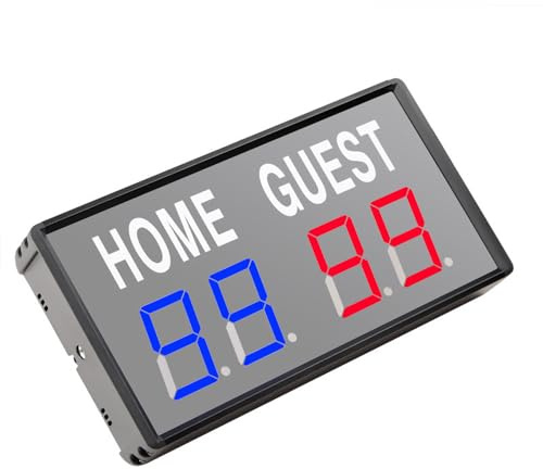 YIWENG 4-stellige elektronische LED-Anzeigetafel mit Fernbedienung für Basketball, Tischtennis, Tischtennis