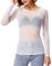 VDDTAGAM Sheer Bodysuit Long Sleeve Mesh Long Sleeve Tops for Women Black Top Mesh Turtleneck Top for Women Sheer Black Top Long Sleeve Mesh Tops for Women Mock Neck Long Sleeve Lace T (White,M)