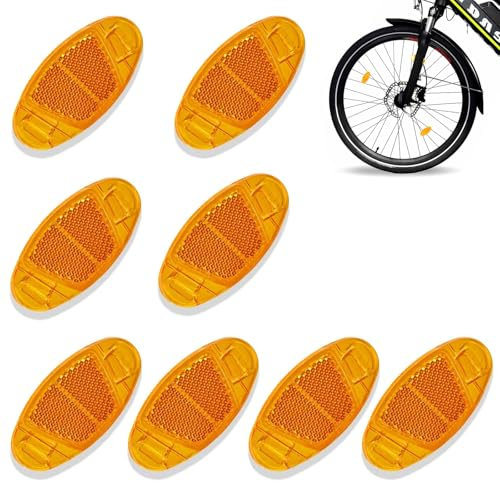 Katzenaugen Reflektoren Fahrrad, Reflector de Rueda de Bicicleta, Reflector de Bicicleta, 8 Piezas Reflectores para Radios de Bicicleta, Bicicleta Luces Reflectantes, Reflector de Radios de Bicicleta