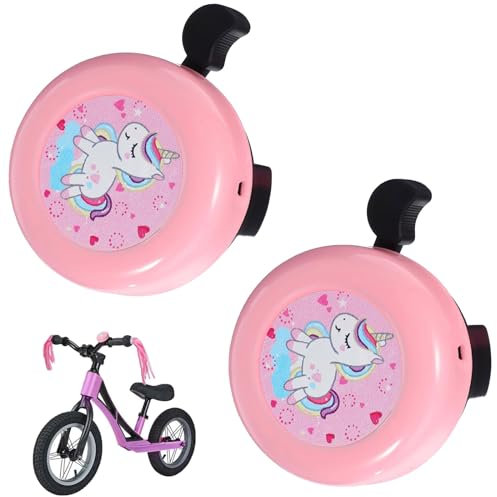 Tuofang 2pcs Fahrradklingel Kinder, Fahrradklingel, Laut Hupe Bike Bell, Fahrradglocke für Jungen Mädchen für Fahrrad, Roller, Dreirad, Laufrad Fahrrad Zubehör