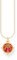 Thomas Sabo Femme Chaîne arborant Un Pendentif en Forme de Palmier et des gemmes Multicolores dorée Argent Sterling 925, Doré Or Jaune 18 Carats, Émail À Froid KE2204-471-7