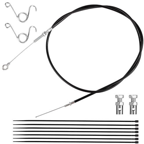 NQEUEPN Universal Go Kart Throttle Cable, Throttle Cable Kit with Brake Return Pedal Spring Go Kart Brake Cable Practical Throttle Cables for Go Kart Mini Bike Scooter Dirt Bike Buggy Motorcycle