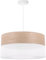Light-Home Emily Lampenschirm Hängelampe Hängeleuchte - Deckenlampe Industrial für Wohnzimmer Schlafzimmer und Esszimmer - Moderne Pendelleuchte aus Furnierholz - Klassische Eiche - Weiß 44 cm