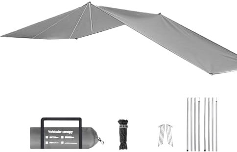 Refugios solares para Acampar Coche, Toldo para Acampar SUV - Toldo para Techo de Tienda de campaña para Coche,Anti-UV, Extra Grande, Mosca de la Lluvia, Refugio Solar para Acampar, Coche para Viajes