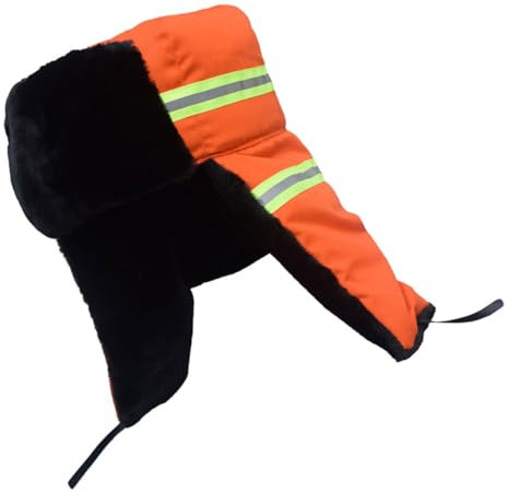 WATIIFUFU Reflektierende Dicke Winter Mütze mit Ohrenschutz Warme und Vielseitige Baumwoll Hygiene Mütze für Sanitäre Arbeiten und Outdoor Einsatz Zufälliger Stil