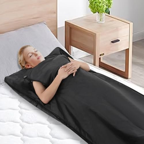 Coperta per sauna portatile a infrarossi per casa con 5 coperte di emergenza, pieghevole a infrarossi, coperta per sauna a infrarossi, 30 – 70 ℃ Temperatura regolabile sauna a infrarossi Blanket con
