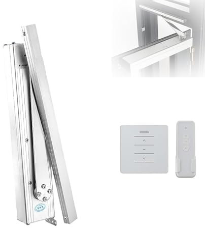 Chiudiporta Automatico Intelligente per Finestre a Battente, Attuatore Elettrico Operatore per Finestre con Guida per Serra, Controllo Remoto per Finestre a Battente Verso L'interno 1pc