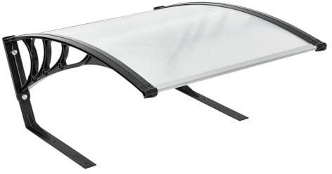 DELUKE® Mähroboter Garage Kenni - mit Erdnägeln | Rasenmäher Unterstand Rasenroboter Carport Regen- und Sonnenschutz, Schwarz/Transparent