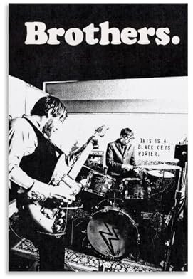YRAEYWAER The Black Keys Brothers Poster, ästhetische Dekoration, Wohnzimmer, Wohnzimmer, Wandkunst, Dekoration, Poster, 40 x 60 cm, ungerahmter Stil