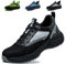 ISOOUS Chaussures de Sécurité Hommes Femmes Basket Légère Respirante Chaussures de Travail Confortable Antidérapante Embout Acier Noir EU 39
