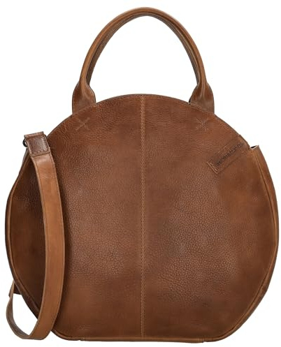 Hide & Stitches Cote d Azur Handtas | Reißverschluss, Schultertasche / Shoulder Bag mit abnehmbarem Gurtes Hauptfach, 100% Leder