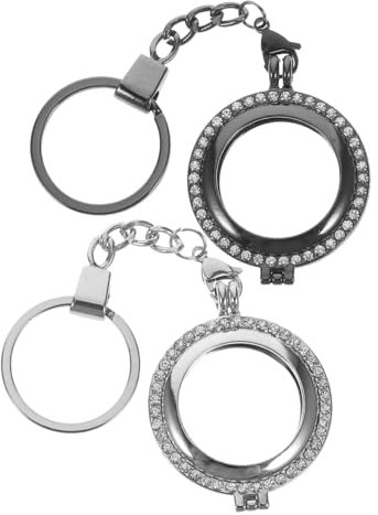 KICHOUSE 2pièces Coque Protectrice Diamant pour Étui Anti-Perte TPU Design Pratique Et Couleur Noir Et Compatible avec Clés Et Colliers Animaux