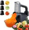 Affetta Verdure Elettrico Grattugia,Grattugia Elettrica per Formaggio,Spiralizzatore di Verdure Elettrico,Multi Grattugia,perv Patate Intere, Frutta,Con Iame Multiple Regolabili, Acciaio Inossidabile