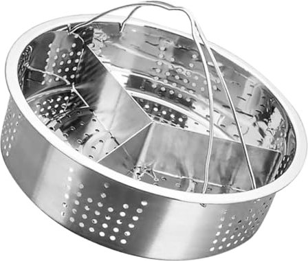 OUNONA Dampftopfkorb Aus Edelstahl Mit Untersetzer Für Fleisch Gemüse Fisch Brötchen Reis Knödel Kartoffeln Mais Leicht Zu Reinigen Hitzebeständig