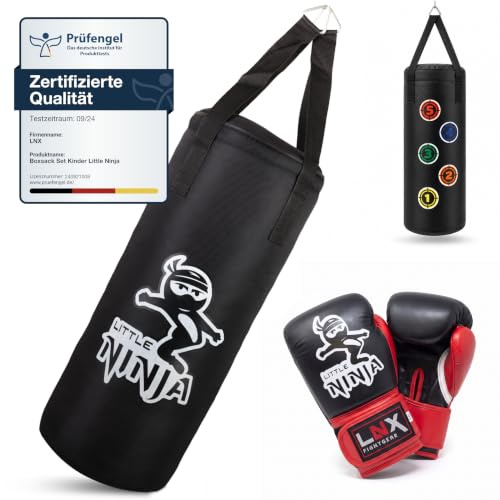 LNX Boxsack Set Kinder Little Ninja - 60cm gefüllt inkl. Boxhandschuhe Kids