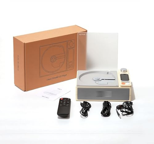 Marchfunny Tragbarer CD-Player, unterstützt CD-R, CD-RW, MP3, WMA, mit USB-Eingang, FM-Radio und LED-Digitalanzeige (gelb)