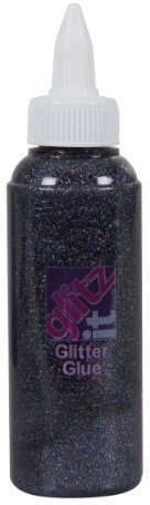 Glitz it Glitter Glue, Night Sparkle, 120ml, Twist Nozzle Bottle, Ideal Kids Craft, Shimmer Glue for Art & Craft Projects, Wedding Invitations, Card Making, Art Set, Creative Ideas