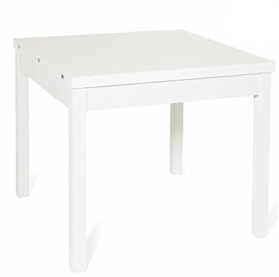 WEBMARKETPOINT Tavolo pranzo Bianco Frassinato apribile libro in legno nobilitato cm 90x90-180