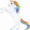 U24 Aufkleber Pferd mit Regenbogenmähne Autoaufkleber Sticker