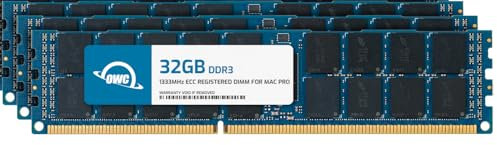 OWC Kit di aggiornamento memoria SDRAM ECC-R DDR3 da 96 GB (3 x 32 GB) PC3-10600 a 1333 MHz per Mac Pro 2013