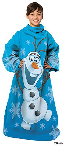 NORTHWEST Kuschelige Überwurfdecke mit Ärmeln, 121,9 x 121,9 cm, Motiv: Frozen
