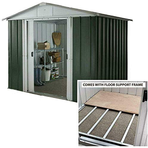 Yardmaster 8x7 Apex Metal Shed & Steel Floor Frame - Assembly Available