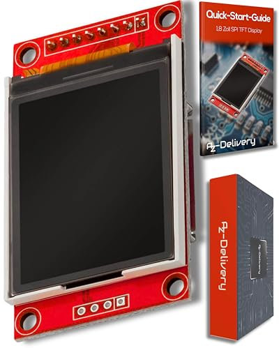 AZDelivery 1,8 Zoll SPI TFT Display ST7735 mit 128 x 160 Pixeln kompatibel mit Arduino und Raspberry Pi inklusive E-Book!