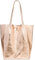 Caspar Großer Damen Leder Shopper Metallic Schultertasche mit Sicherheitsfach - CLASSIC LINE - Modell No.781 - Made in Italy, Farbe:rosa metallic, Accessoires:One Size