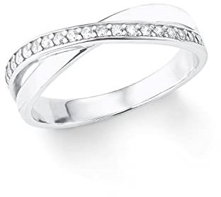 Amor Ring 925 Sterling Silber Damen Ringe, mit Zirkonia synth., Silber, Kommt in Schmuck Geschenk Box, 2035549