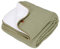 Little Dutch TE11130111 Babydecke mit Teddyfell - Pure Olive (70x100 cm)