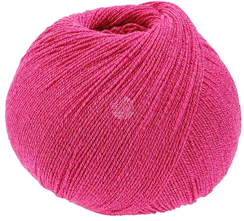 LANA GROSSA Meilenweit Cotton Bamboo | 4-fädiger Bambus Klassiker, waschmaschinenfest | Handstrickgarn aus 40% Baumwolle, 25% Schurwolle, Viskose | 100g Wolle zum Stricken & Häkeln | 420m Garn FB2