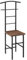 [en.casa] Herrendiener Anaheim Stummer Diener mit Kleiderbügel und Hosenhalter Stuhl Kleiderständer mit Sitzfläche 107 x 45 x 45 cm Metallgestell Walnuss-Optik