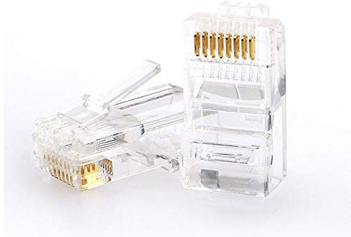 XINGSUI 20Pcs network cable connector, network crystal header for RJ45 8P8C Cat5e Cat6