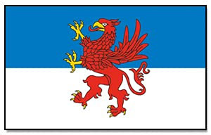 Flagge/Fahne POMMERN Staatsflagge/Landesflagge/Hissflagge mit Ösen 150x90 cm, sehr gute Qualität