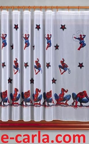Voile-Vorhang Spiderman, mit Schlitzen oben, 150 cm, 150 Stück