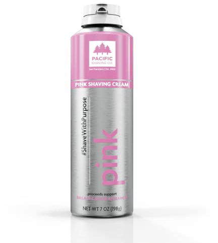 Pacific Shaving Company Pink Shaving Cream - Foaming Colorful Shaving Cream - Hydrating, Redness Reducing + Irritation Free Shave Cream (7 Oz)