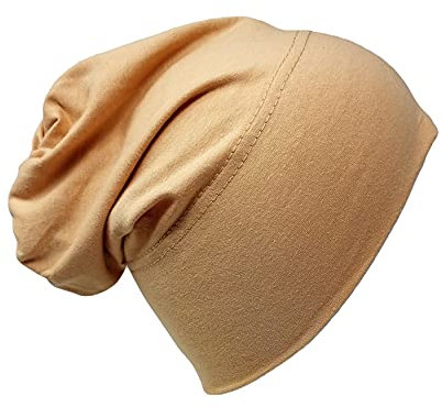 Haube Baumwolle Bandana Hijab Kopf Schlafmütze unter Schal Knochen Kopftuch Turban Stretchy Beanie Krebs Haar Abdeckung Schutz Patienten Pflege Hut, beige, Einheitsgröße