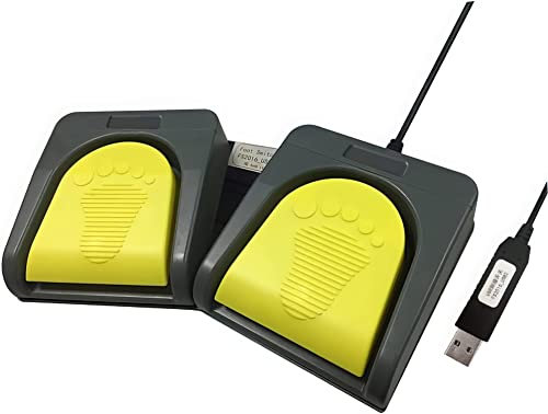 Twin USB Foot Pedal Pc Footswitch - Transcription Foot Pedal - Usb Button - Double Foot Switch Gaming Foot Pedal