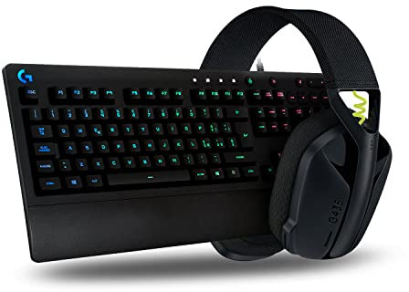 Logitech G213 Prodigy Tastiera Gaming Cablata + Logitech G435 LIGHTSPEED Cuffie Gaming Wireless Bluetooth