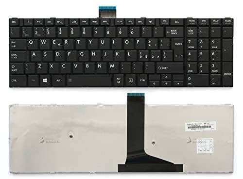 CLICK HELP Tastiera Notebook Compatibile con Toshiba Satellite S50 S70 C70 L50 L70 M50 U50 (Nera) (Senza Frame)