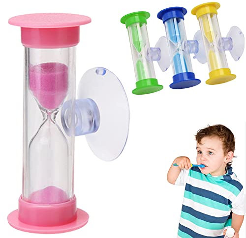 Mini sablier pour brosse à dents - 2 min - Minuteur de douche - Pour enfants - Pour salle de bain et cuisine