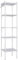T-LoVendo Estantería Baño, 5 Baldas, Estantería Metal, para Baño, Cocina, Salón, 5 Hojas de PP, con Ganchos Desmontables, 30 x 30 x 123,5 cm, Carga Total de 100 kg