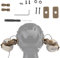 Airsoft Paintball Tactical Helmet Rail Mount Headset Earmuffs Adapter Bracket,360° Rotation Side Suspension Support For Ops Core ARC & M-LOK Guide (Tan)